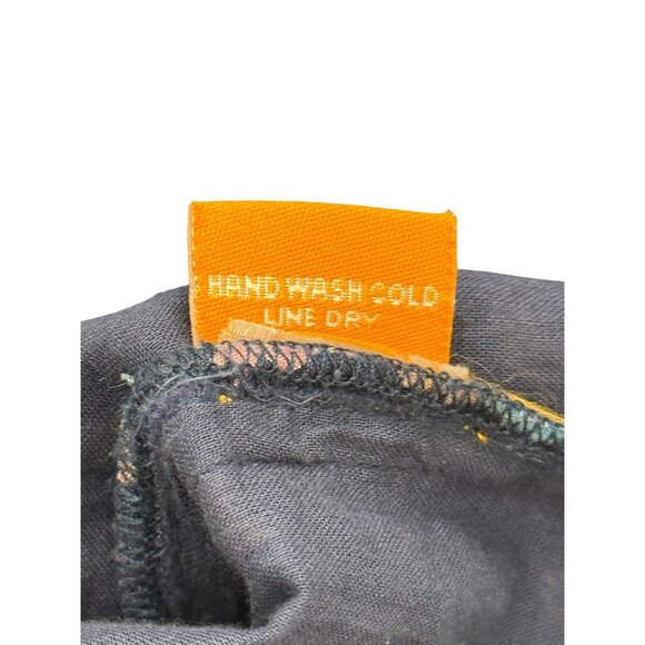 Oliphant Womens Sleeveless Floral Halter Top With Bow Tie Neck Navy Blue Size M - Picture 8 of 8